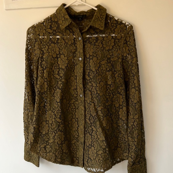 J crew lace button up shirt - Picture 1 of 3
